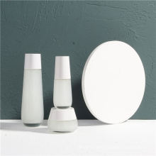 Three Pieces Set - Cosmetic Bottle For Toner Lotion Glass Jar For Cream